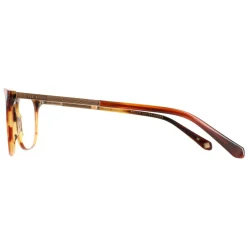 Ted Baker Round^Glasses Frames TB8219 Archer 351 Cognac Horn Men