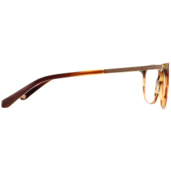 Ted Baker Round^Glasses Frames TB8219 Archer 351 Cognac Horn Men
