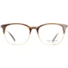 Ted Baker Round^Glasses Frames TB8219 Archer 102 Brown Horn Men