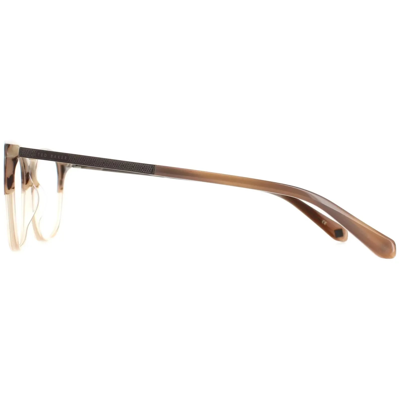 Ted Baker Round^Glasses Frames TB8219 Archer 102 Brown Horn Men