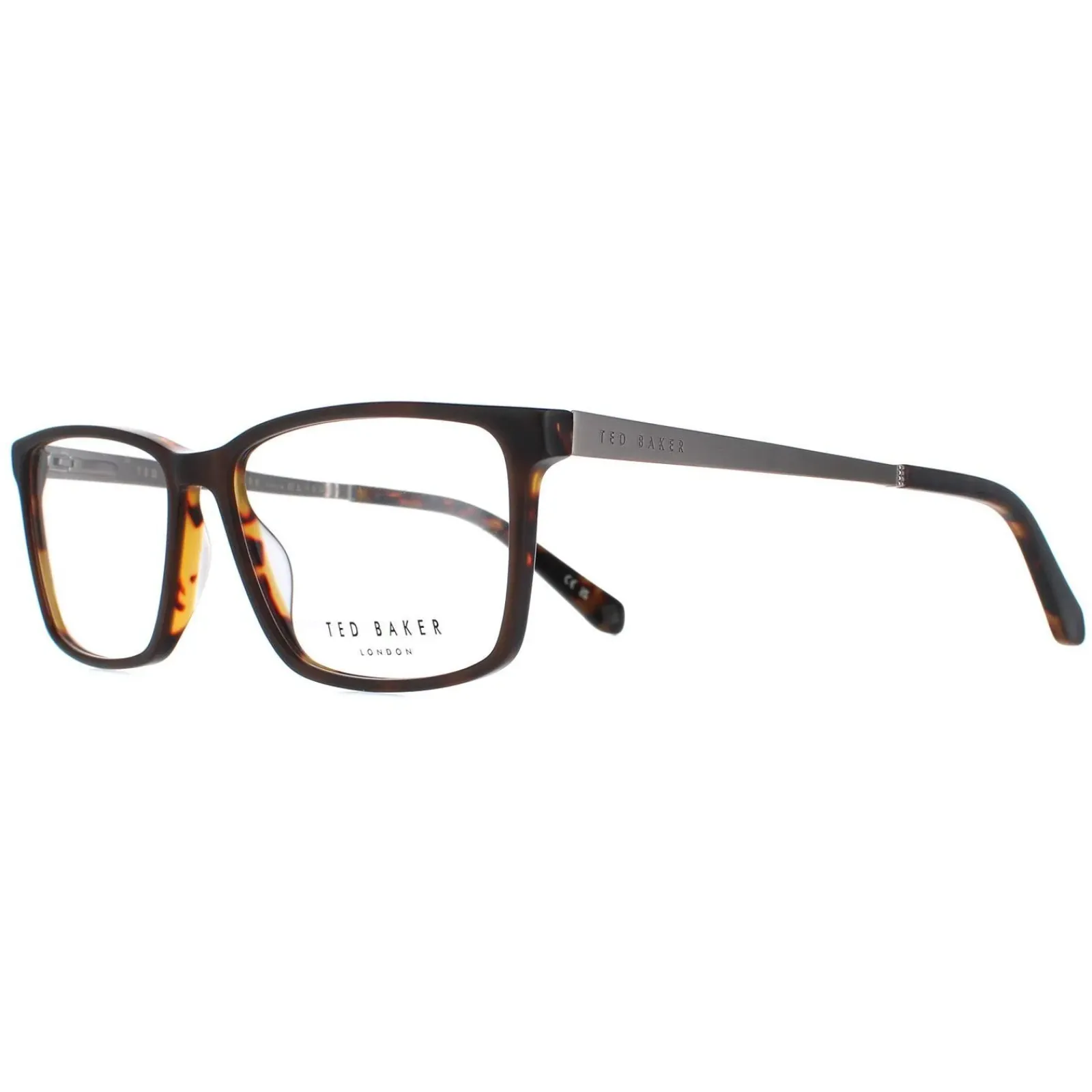 Ted Baker Rectangle^Glasses Frames TB8218 Silas 158 Brown Tortoise Men