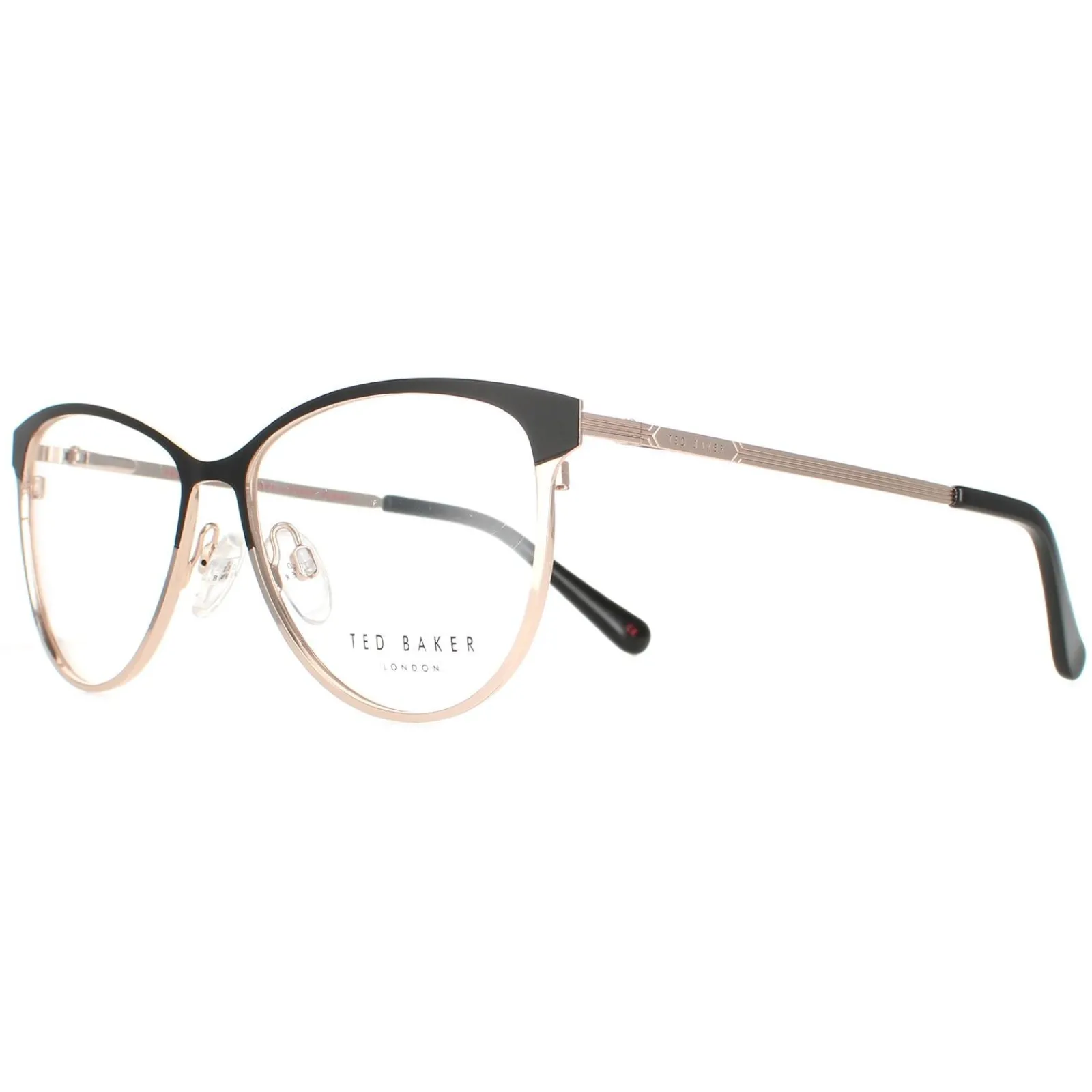 Ted Baker Ted Baker^Glasses Frames TB2255 Aure 001 Black and Rose Gold Women