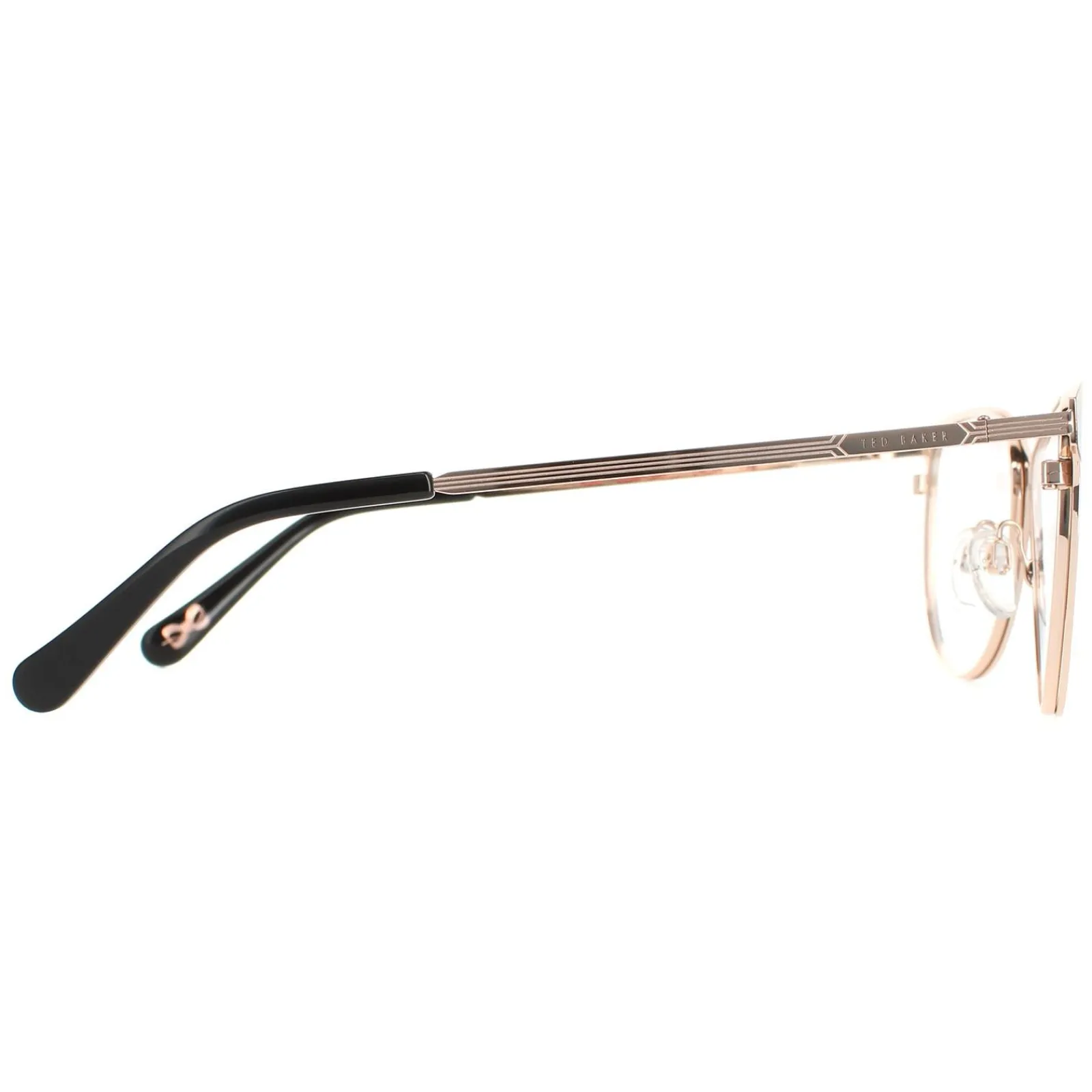 Ted Baker Ted Baker^Glasses Frames TB2255 Aure 001 Black and Rose Gold Women