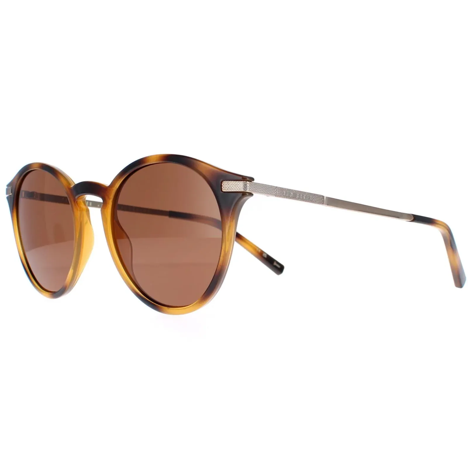 Ted Baker Round^Sunglasses TB1632 Ashton 100 Brown Brown Mirrored