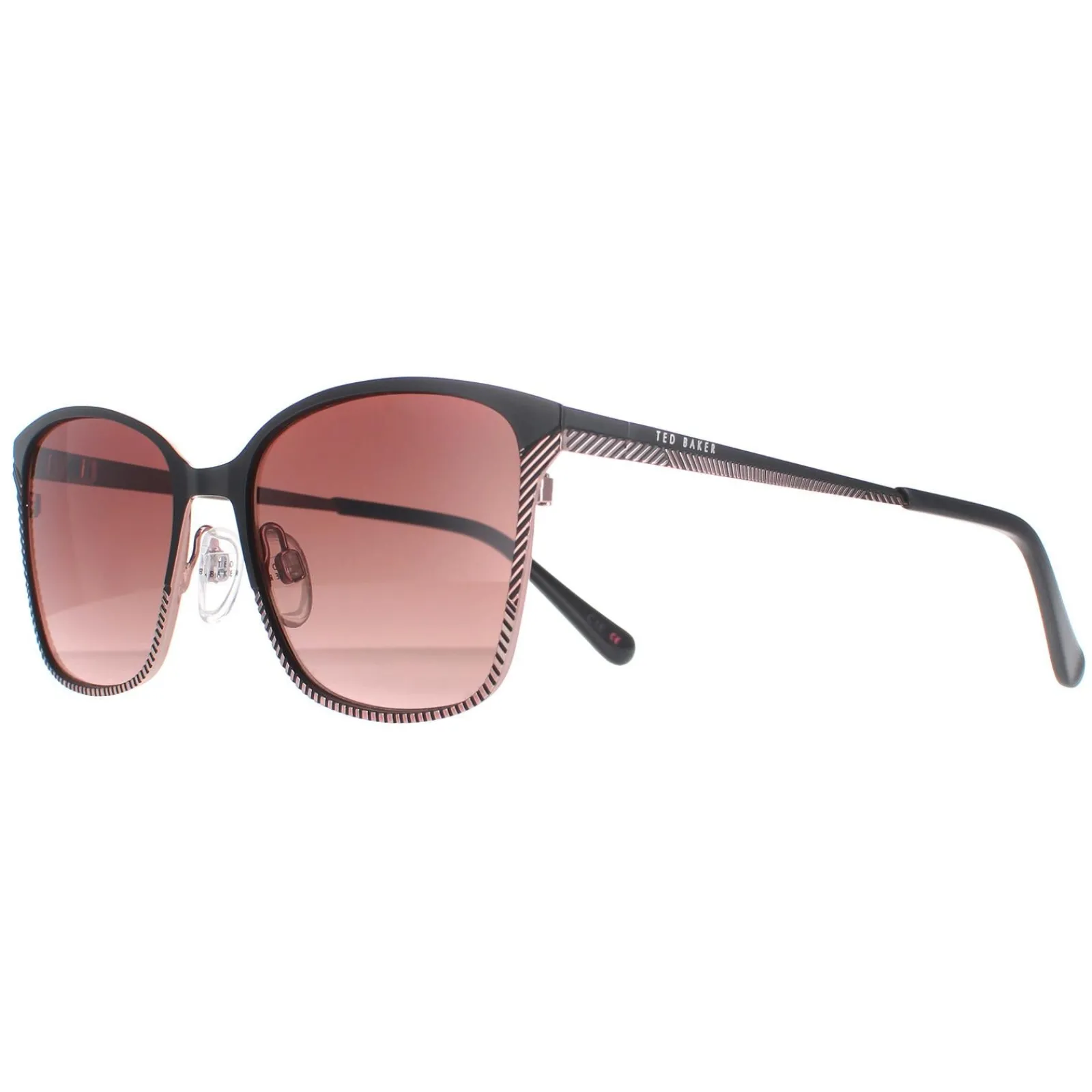 Ted Baker Square|Ted Baker^Sunglasses TB1563 Cerise 004 Black Brown Gradient