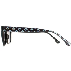 Ted Baker Rectangle^Sunglasses TB1455 Dane 011 Polished Black Patterned Grey