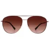 Ted Baker Aviator|Ted Baker^Sunglasses TB1524 Demi 400 Demi Gold Brown Gradient