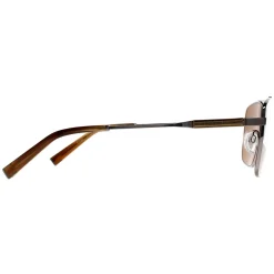 Ted Baker Rectangle^Sunglasses TB1720 Elijah 910 Shiny Light Gunmetal Brown
