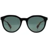 Ted Baker Ted Baker|Round^Sunglasses TB1721 Finley 001 Black and Tortoise Green