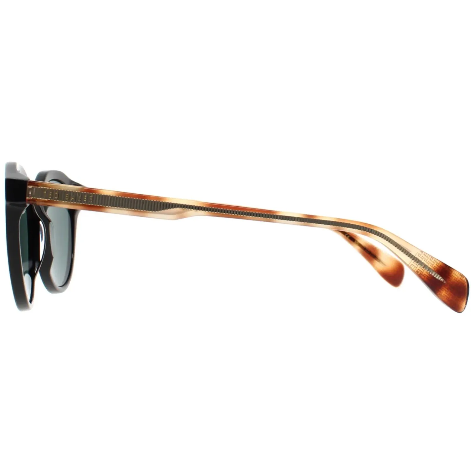 Ted Baker Ted Baker|Round^Sunglasses TB1721 Finley 001 Black and Tortoise Green