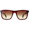 Ted Baker Square^Sunglasses TB1680 Filipe 249 Crystal Dark Wine Brown Gradien