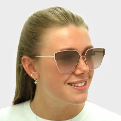 Ted Baker Square|Ted Baker^Sunglasses TB1618 Jazmin 403 Rose Gold Brown Gradient