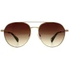 Ted Baker Aviator|Ted Baker^Sunglasses TB1682 Konrad 407 Antique Gold Brown Gradient