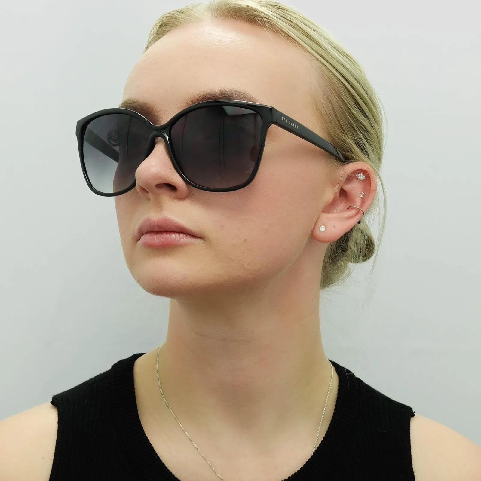 Ted Baker Square|Ted Baker^Sunglasses TB1400 Kiara 001 Black Grey Gradient
