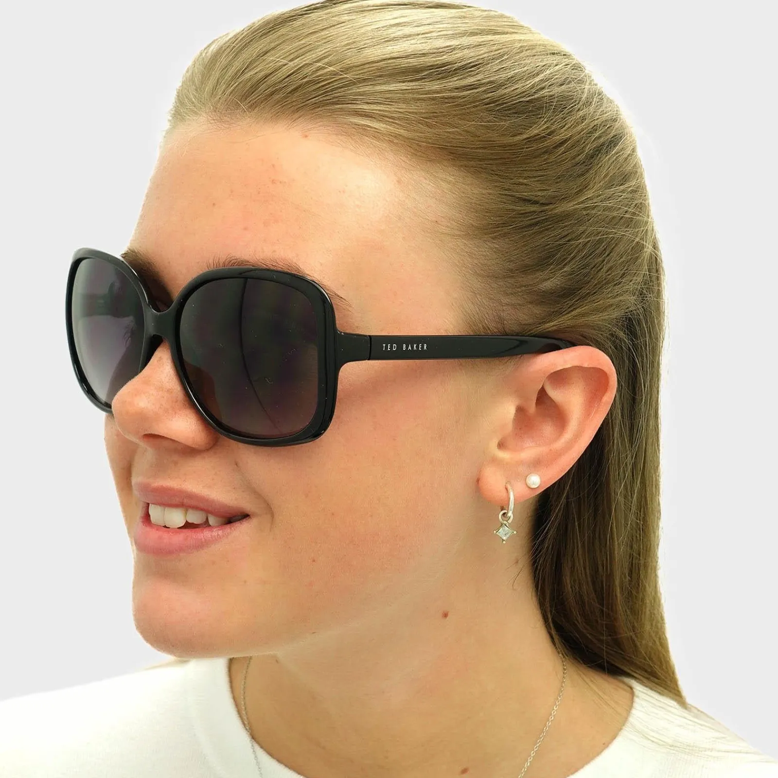 Ted Baker Oval|Ted Baker^Sunglasses TB1312 Krash 001 Black Grey Gradient