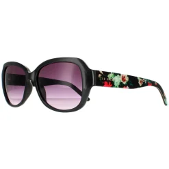 Ted Baker Rectangle|Ted Baker^Sunglasses TB1606 Mae 001 Black Grey Gradient