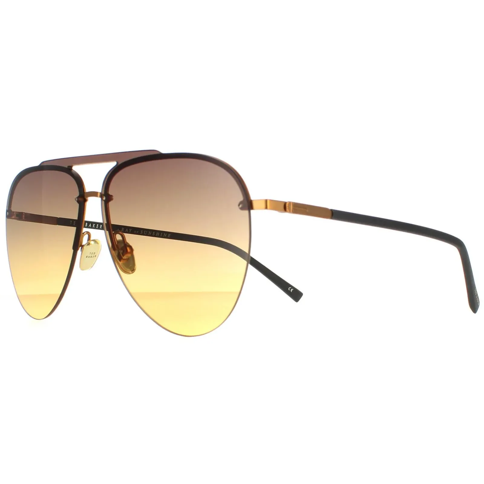 Ted Baker Aviator^Sunglasses TB1628 Mose 001 Black Orange