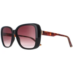 Ted Baker Square|Ted Baker^Sunglasses TB1640 Margo 001 Black and Tortoise Brown Gradien