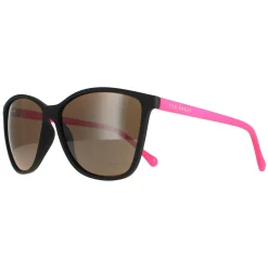 Ted Baker Square|Ted Baker^Sunglasses TB1443 Perry 001 Black and Pink Brown Grey