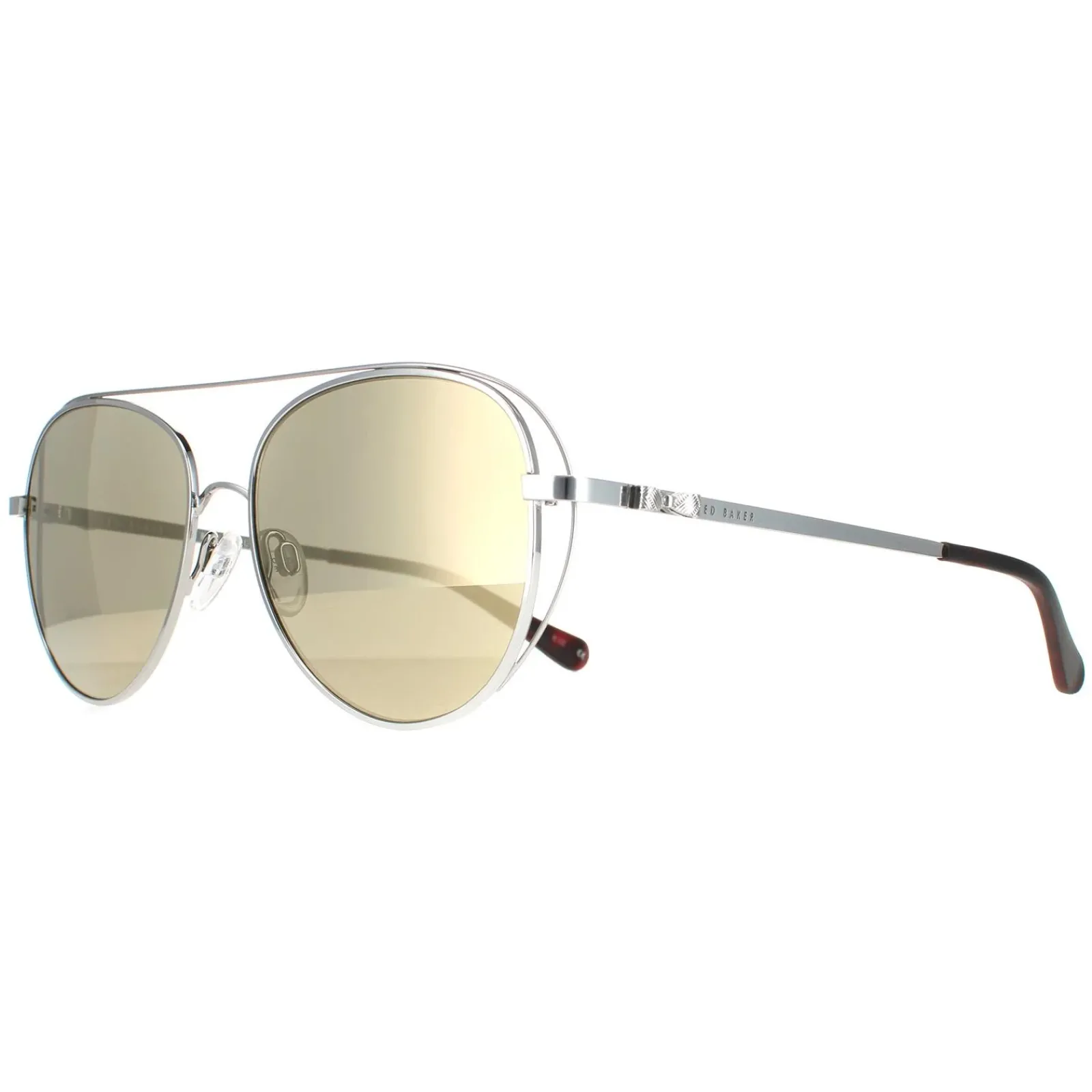 Ted Baker Aviator|Ted Baker^Sunglasses TB1575 Runa 800 Silver Gold Brown