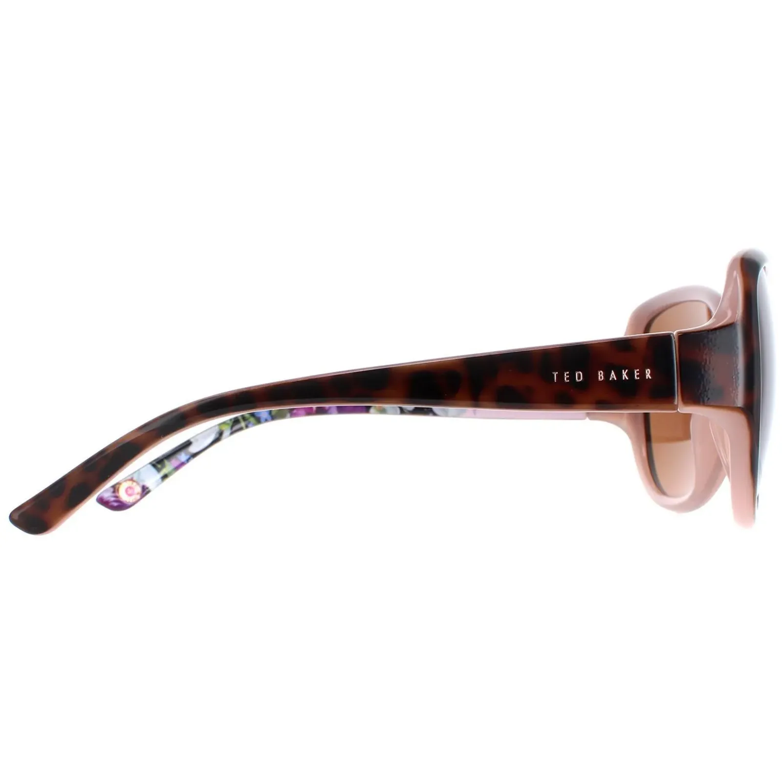 Ted Baker Oval|Ted Baker^Sunglasses TB1394 Shay 132 Havana Brown Flower Print Brown