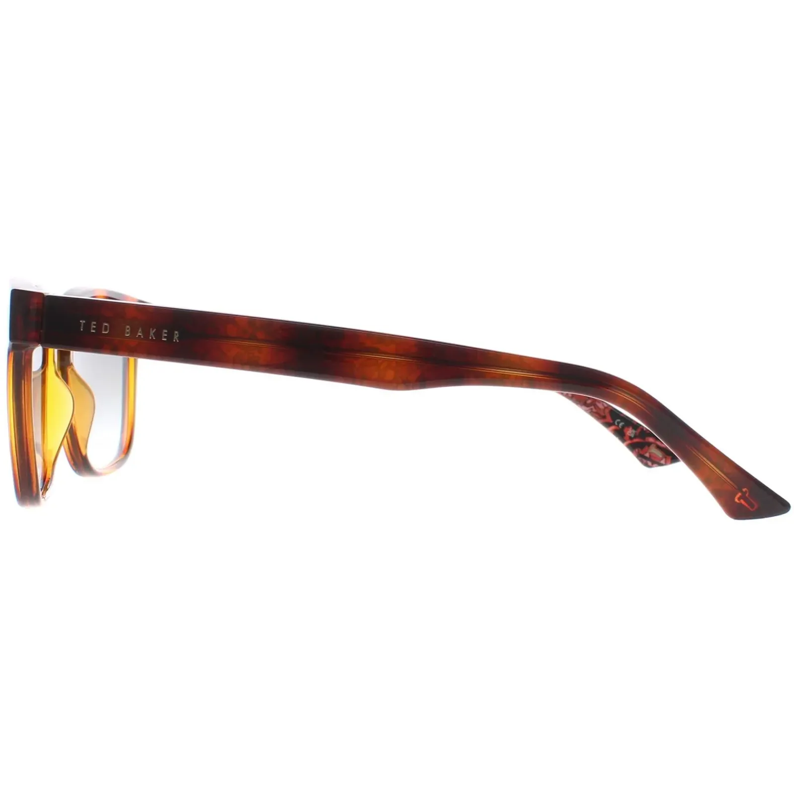 Ted Baker Rectangle^Sunglasses TB1635 Surf 122 Polished Dark Tortoise Grey Gradi