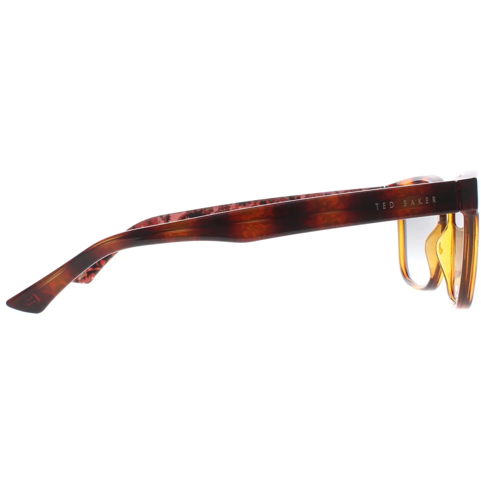 Ted Baker Rectangle^Sunglasses TB1635 Surf 122 Polished Dark Tortoise Grey Gradi