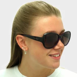Ted Baker Oval|Ted Baker^Sunglasses TB1394 Shay 001 Black Purple Brown Gradient