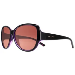 Ted Baker Oval|Ted Baker^Sunglasses TB1394 Shay 001 Black Purple Brown Gradient