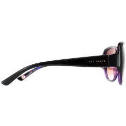 Ted Baker Oval|Ted Baker^Sunglasses TB1394 Shay 001 Black Purple Brown Gradient
