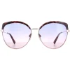 Ted Baker Cat-Eye|Ted Baker^Sunglasses TB1661 Tama 244 Rose Gold Tortoise Purple Pink Gr