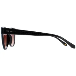 Ted Baker Round^Sunglasses TB1627 Ware 001 Black Brown Gradient