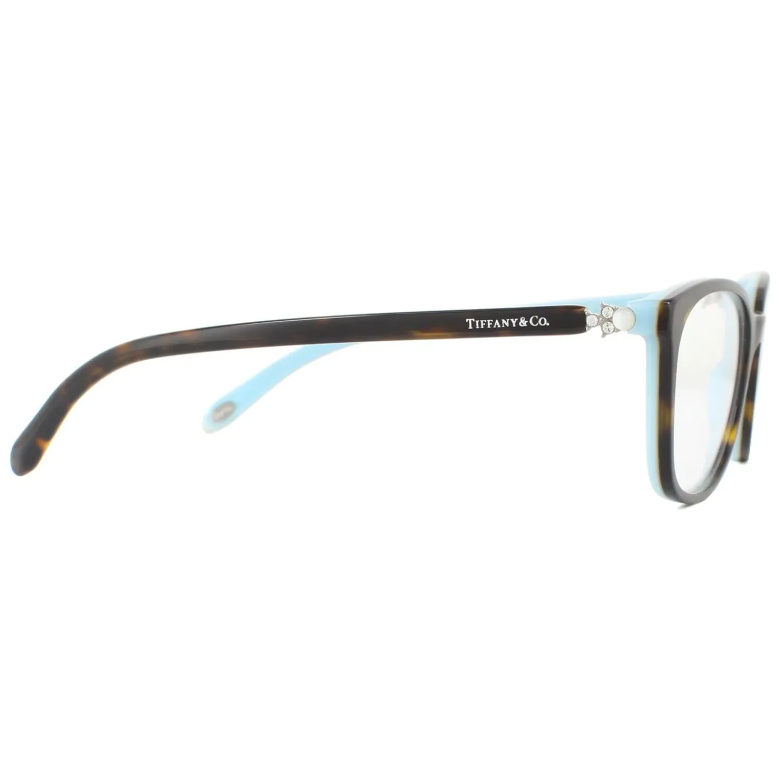Tiffany Square|Tiffany^Glasses Frames TF2109HB 8134 Havana on Blue Women
