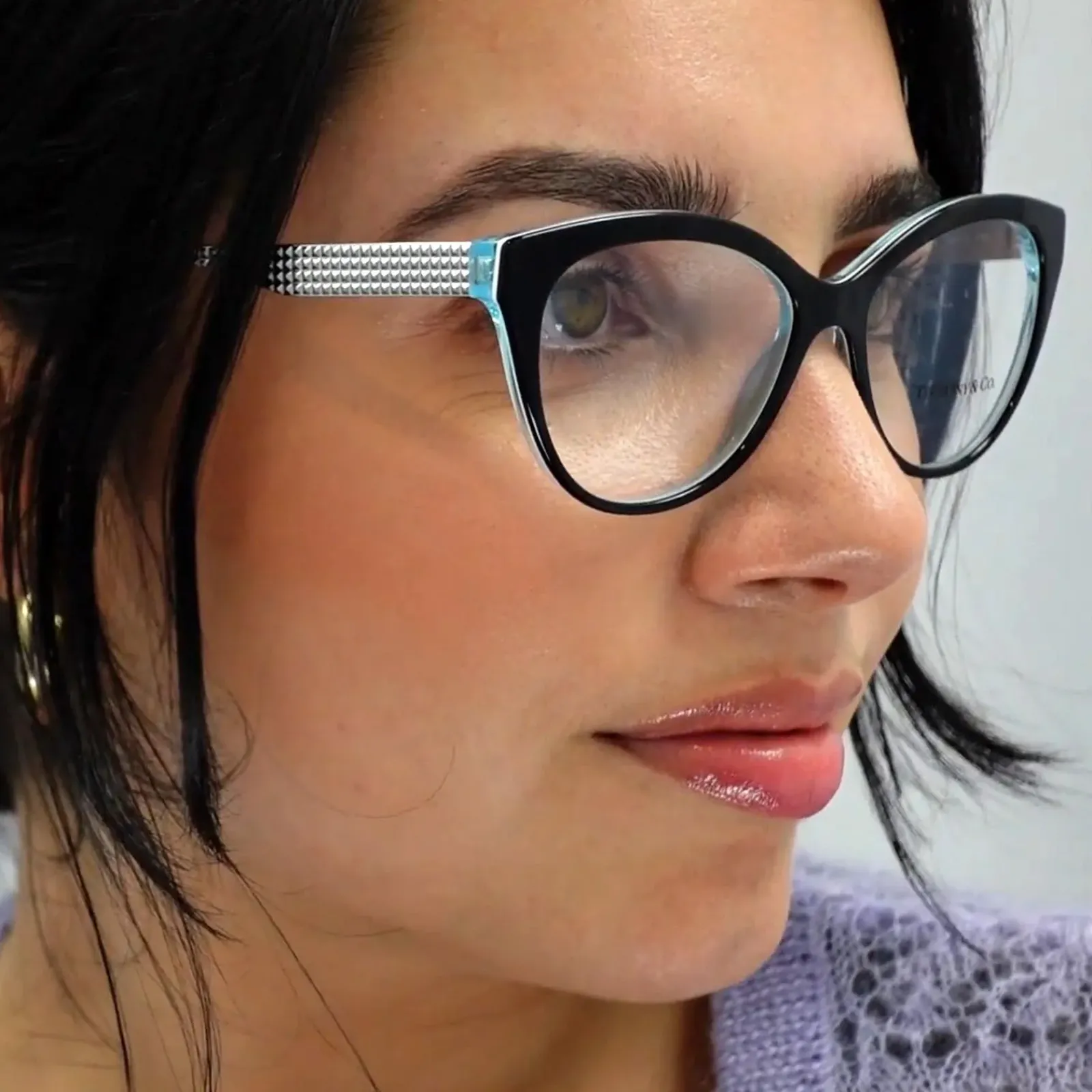 Tiffany Tiffany^Glasses Frames TF2180 8274 Black Crystal Blue 54mm