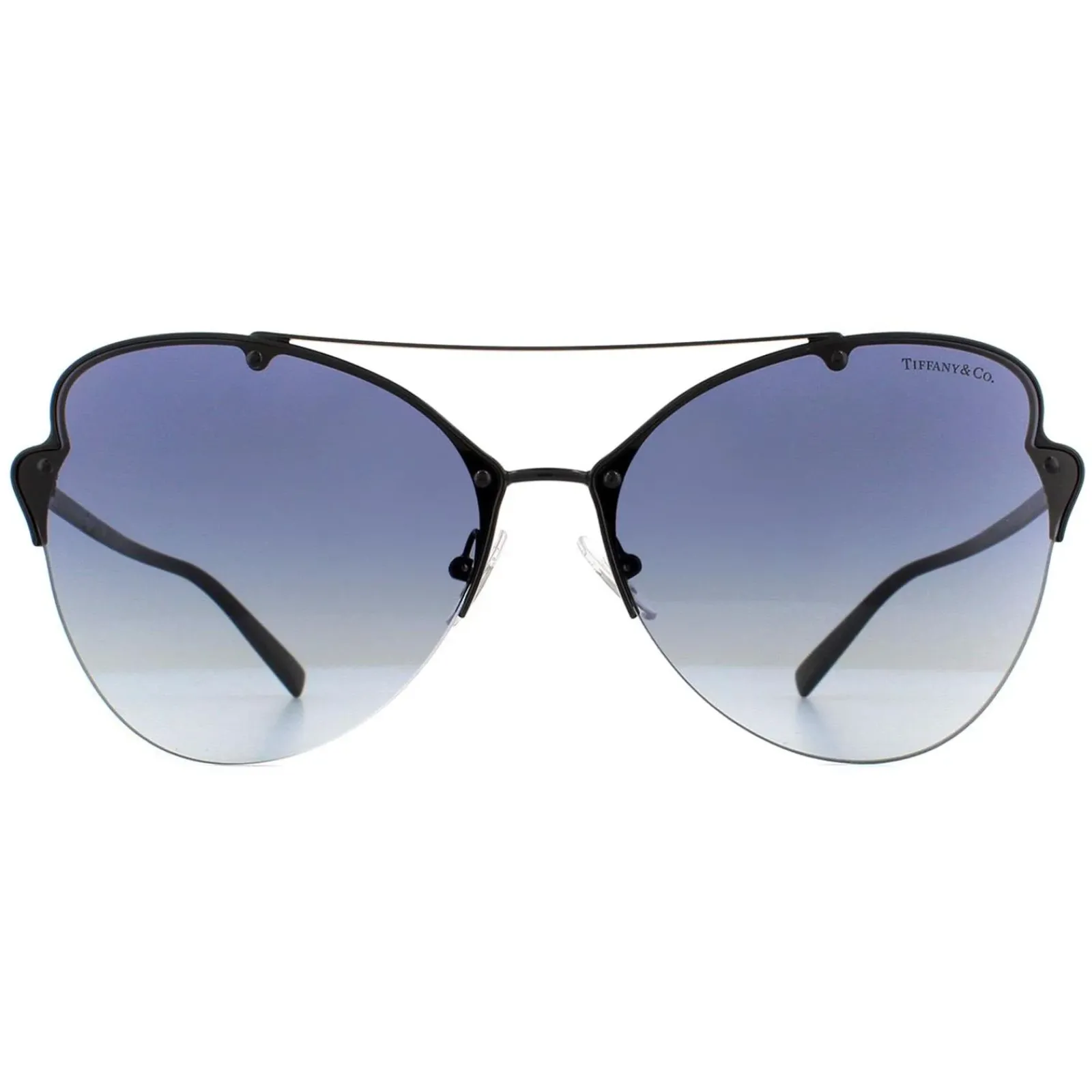 Tiffany Cat-Eye^Sunglasses 3063 60074L Black Blue Gradient
