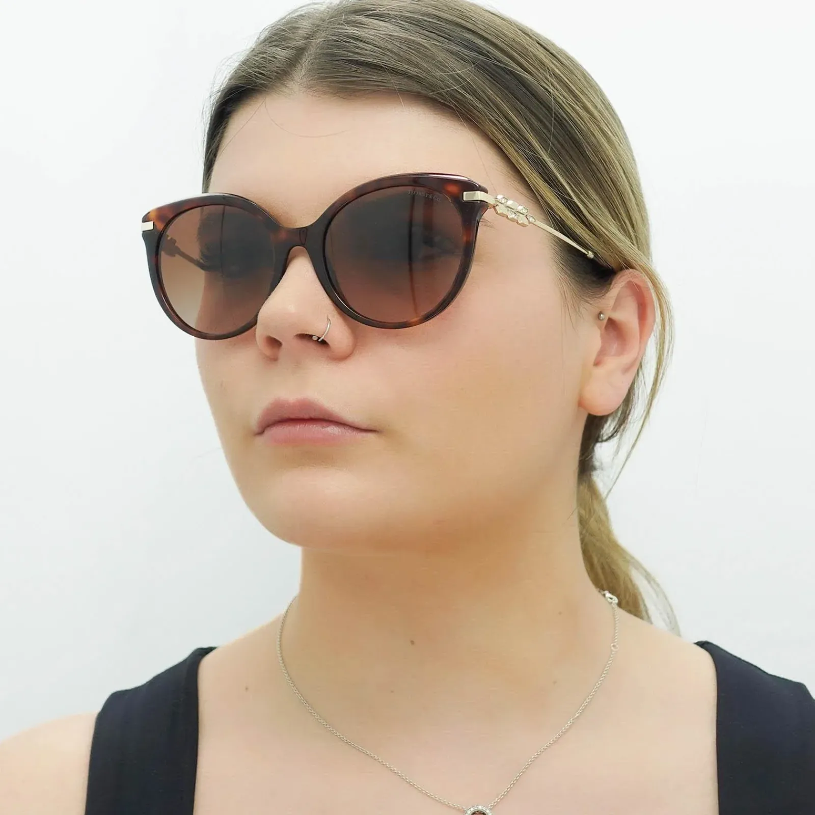 Tiffany Cat-Eye^Sunglasses TF4189 80023B Havana Brown Gradient