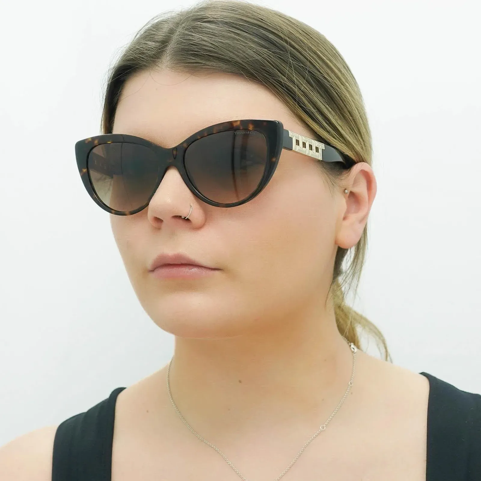 Tiffany Cat-Eye^Sunglasses TF4196 80153B Havana Brown Gradient
