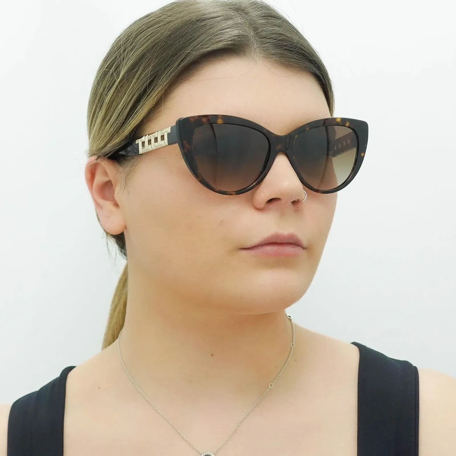 Tiffany Cat-Eye^Sunglasses TF4196 80153B Havana Brown Gradient