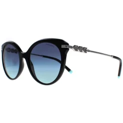 Tiffany Cat-Eye^Sunglasses TF4189 80019S Black Azure Gradient Blue
