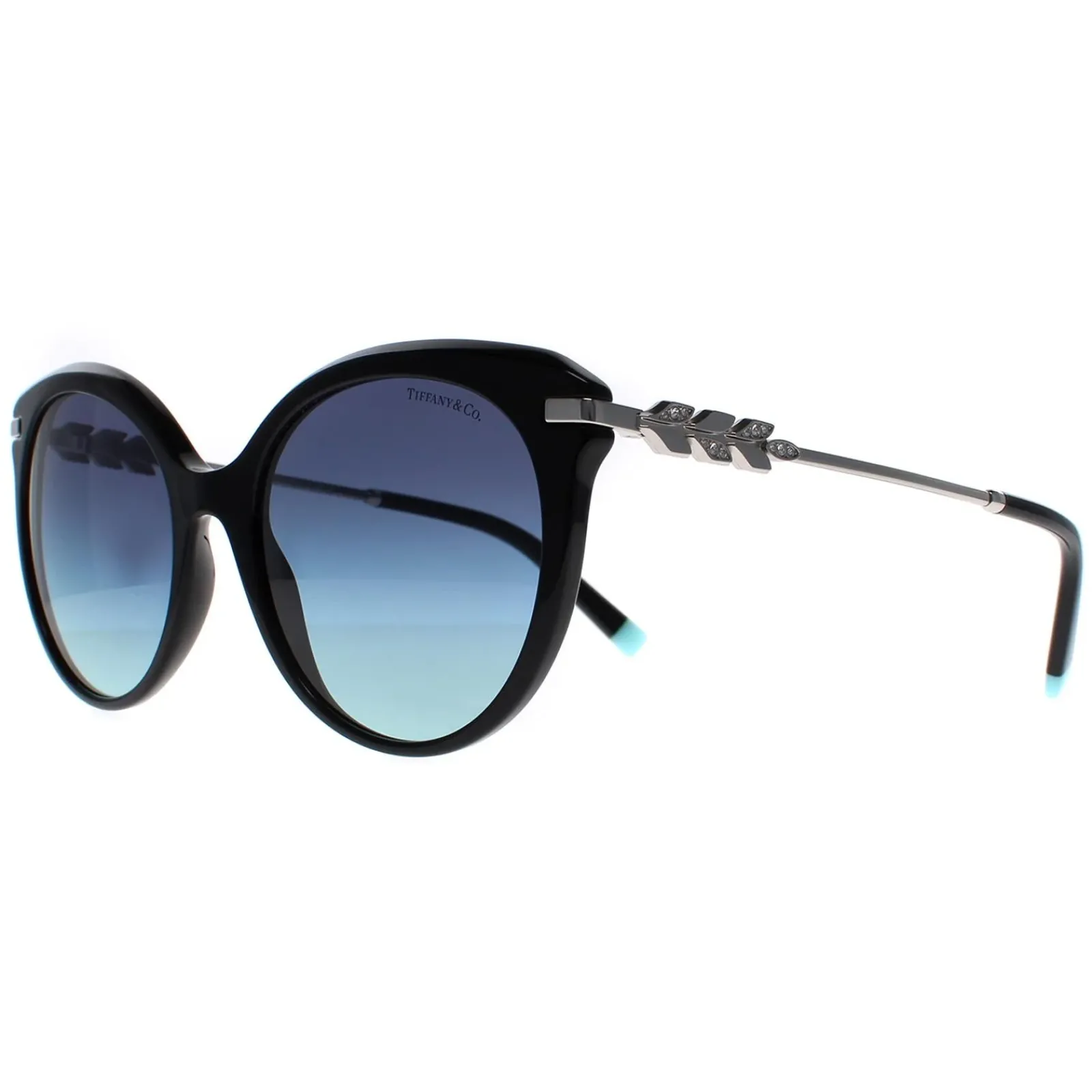Tiffany Cat-Eye^Sunglasses TF4189 80019S Black Azure Gradient Blue