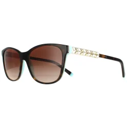 Tiffany Square^Sunglasses TF4174B 81343B Havana On Blue Brown Gradien