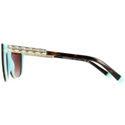 Tiffany Square^Sunglasses TF4174B 81343B Havana On Blue Brown Gradien