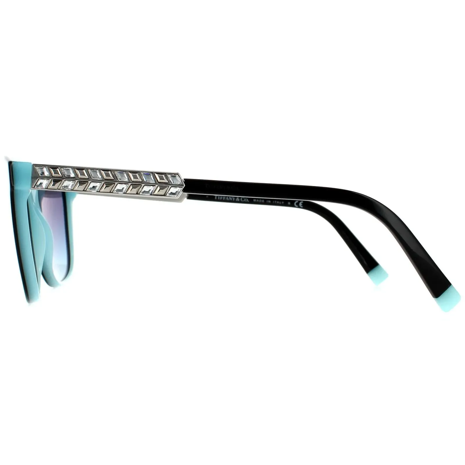 Tiffany Rectangle^Sunglasses TF4174B 80559S Black On Blue Blue Gradient