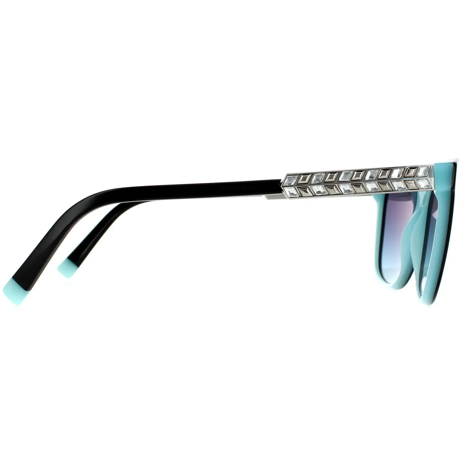 Tiffany Rectangle^Sunglasses TF4174B 80559S Black On Blue Blue Gradient