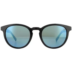 Timberland Polarised^Sunglasses TB9128 01D Shiny Black Blue Blue Polarized