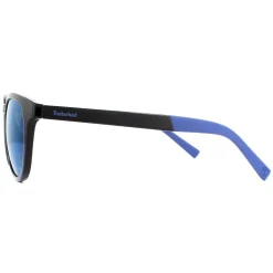 Timberland Polarised^Sunglasses TB9128 01D Shiny Black Blue Blue Polarized