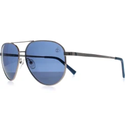 Timberland Polarised^Sunglasses TB9304 08D Shiny Gunmetal Smoke Polarised