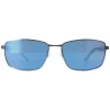 Timberland Polarised^Sunglasses TB9233 06D Shiny Dark Nickeltin Smoke Polarized