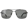 Timberland Polarised^Sunglasses TB9107 02D Matte Black Smoke Polarized