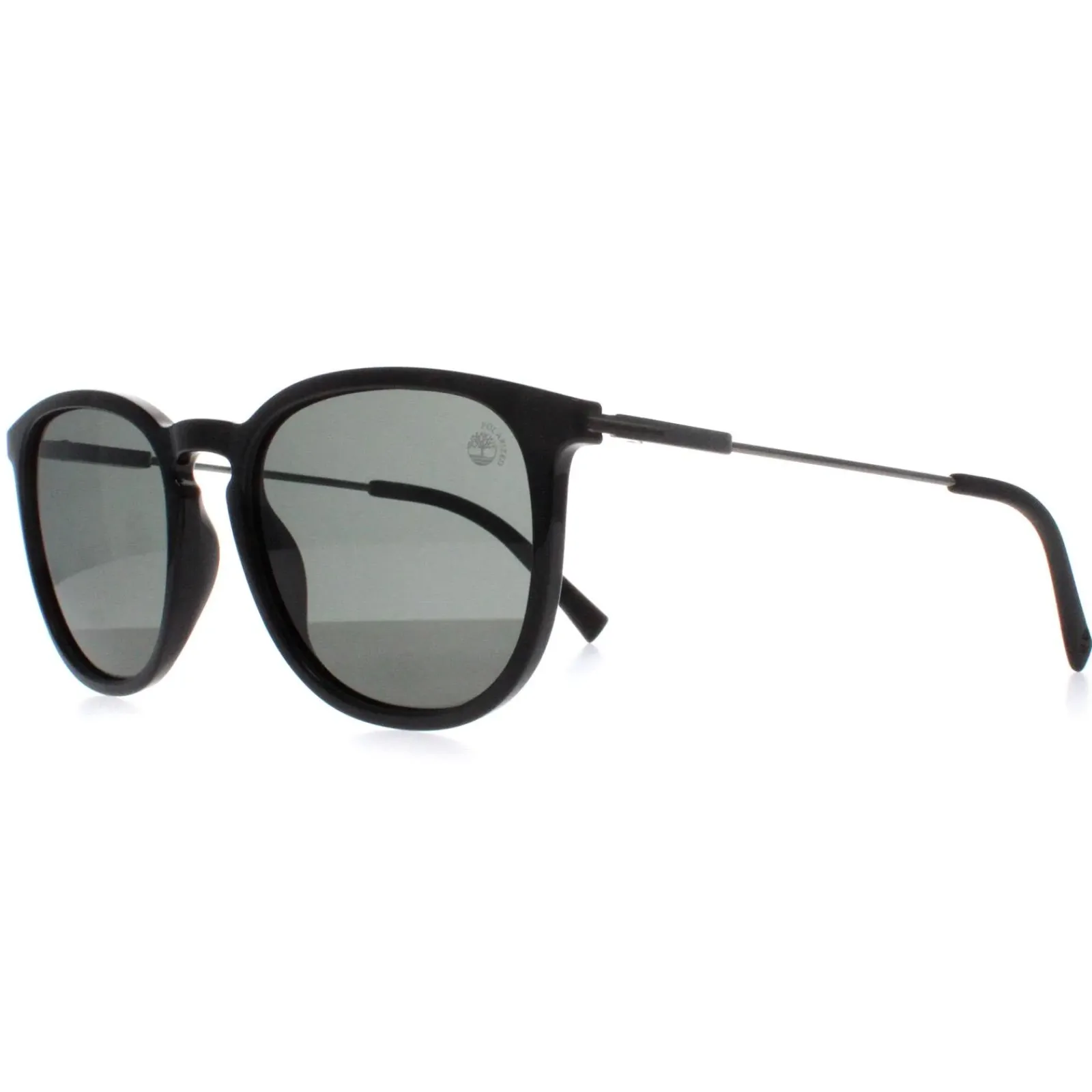 Timberland Polarised|Round^Sunglasses TB9291-H 01R Shiny Black Green Polarised